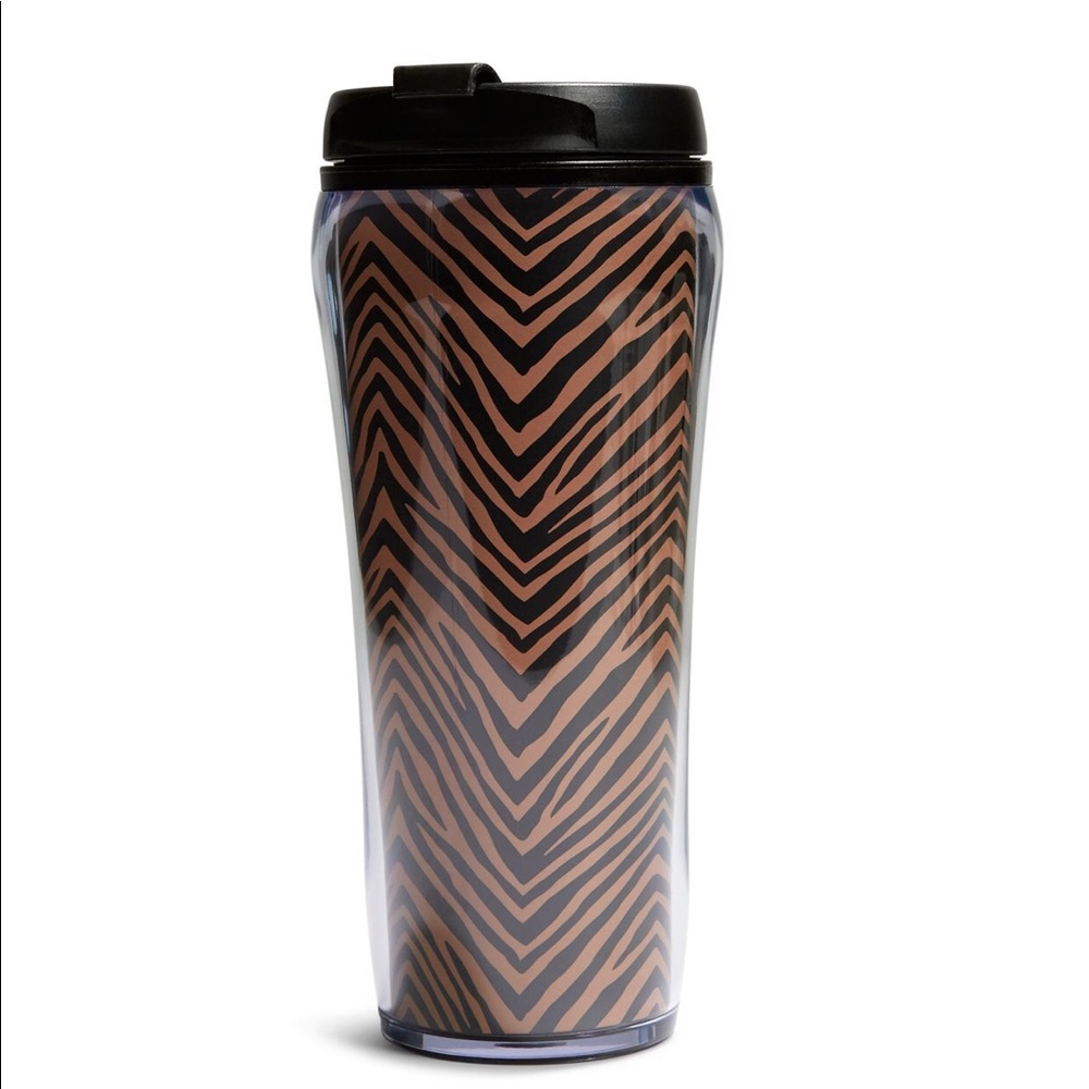NWT! Vera Bradley Zebra Stripe 16 oz Travel Mug